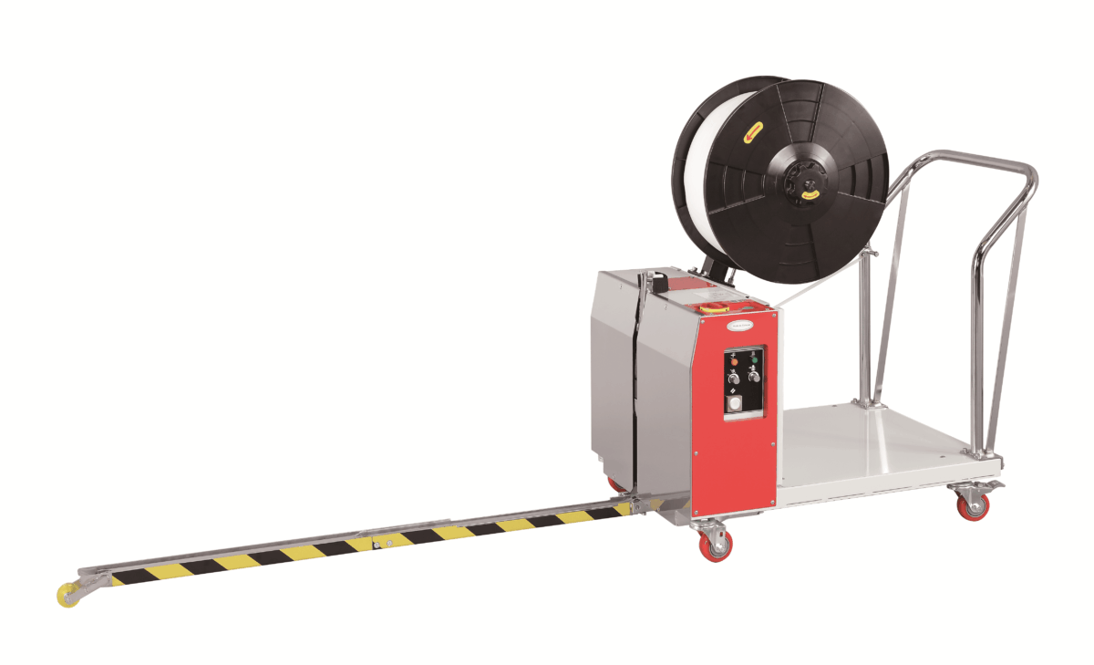 Automatic Stack Strapper TP‑502MV Semi‑Auto Pallet Strapper – Mobile & Efficient